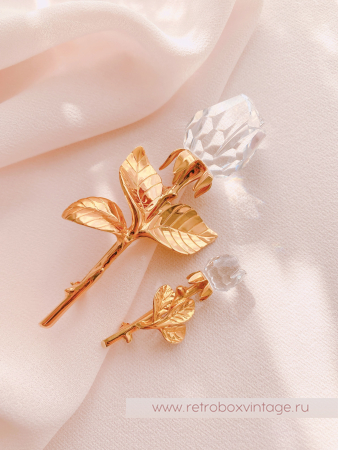 SWAROVSKI Брошь "Хрустальная роза" Коллекция Crystal Memories