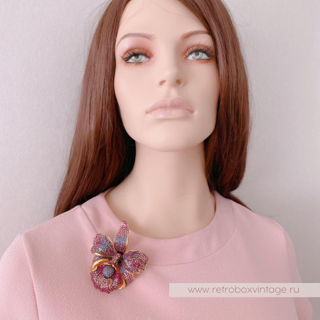 JOAN RIVERS Брошь «Пурпурная орхидея»