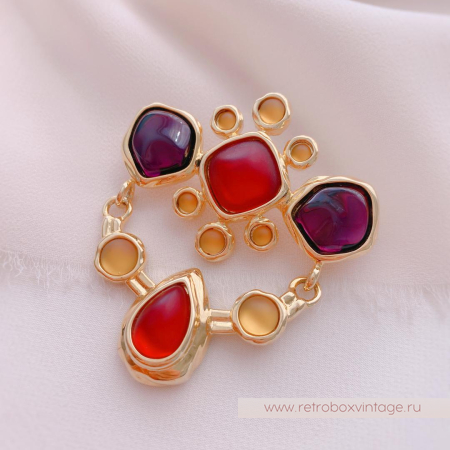 MONET / YVES SAINT LAURENT Брошь «Мармель-шатлен»