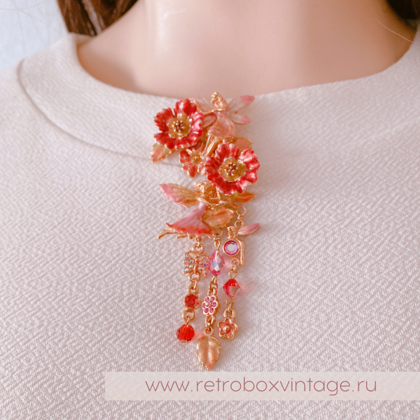 KIRKS FOLLY Брошь "Феи маков"