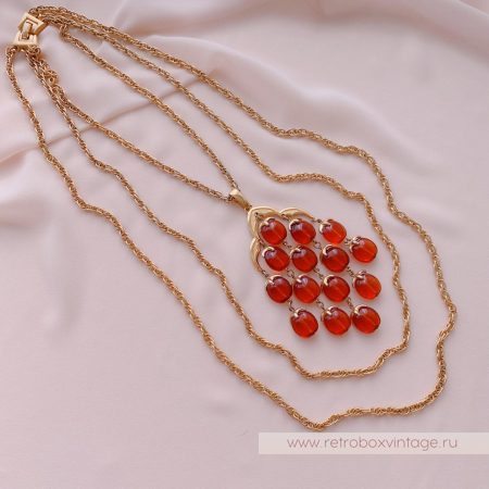 TRIFARI Комплект «Водопад: чайный в золоте»