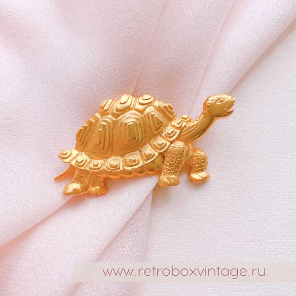 JJ / JONET JEWELRY Брошь "Золотая черепаха"