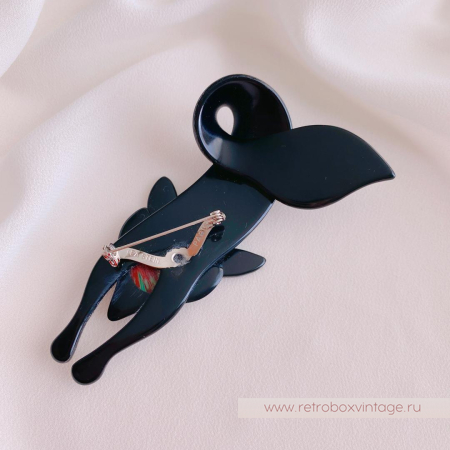 LEE STEIN Брошь «Серебристая перламутровая лиса»