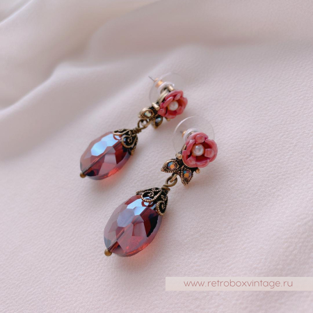 SWEET ROMANCE Серьги «Роза моего сердца»