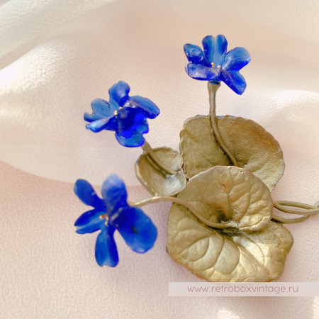 MICHAEL MICHAUD Брошь "Дикие фиалки"