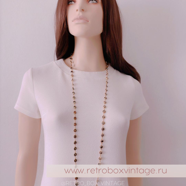 NO NAME Нить безелей «Золото ночи» 120 см