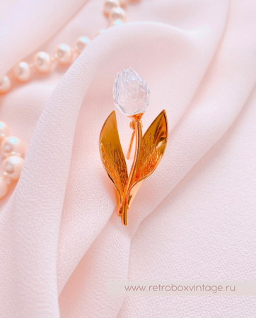 SWAROVSKI Брошь "Хрустальный тюльпан малый" Коллекция Crystal Memories