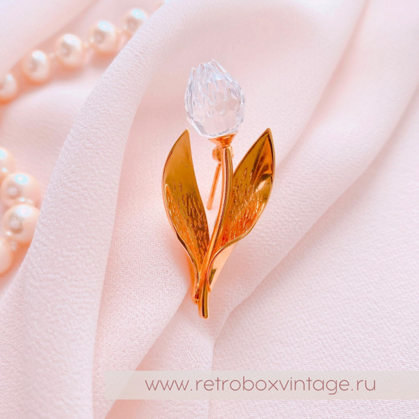 SWAROVSKI Брошь "Хрустальный тюльпан малый" Коллекция Crystal Memories
