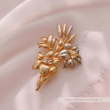 MMA Брошь-кулон «Букет лилий»