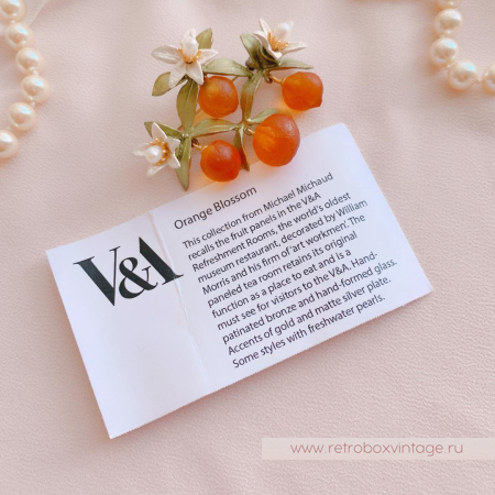 MICHAEL MICHAUD Брошь «Апельсины и цветы»