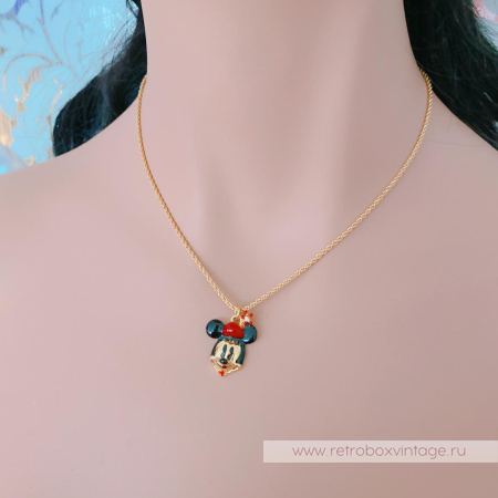 NAPIER DISNEY Ожерелье и серьги «Микки Маус в красной шапочке»