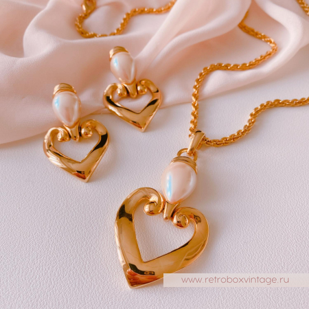 PREMIER DESIGNS Комплект "Сердце любви" Юбилейный выпуск (кулон на цепочке и серьги)