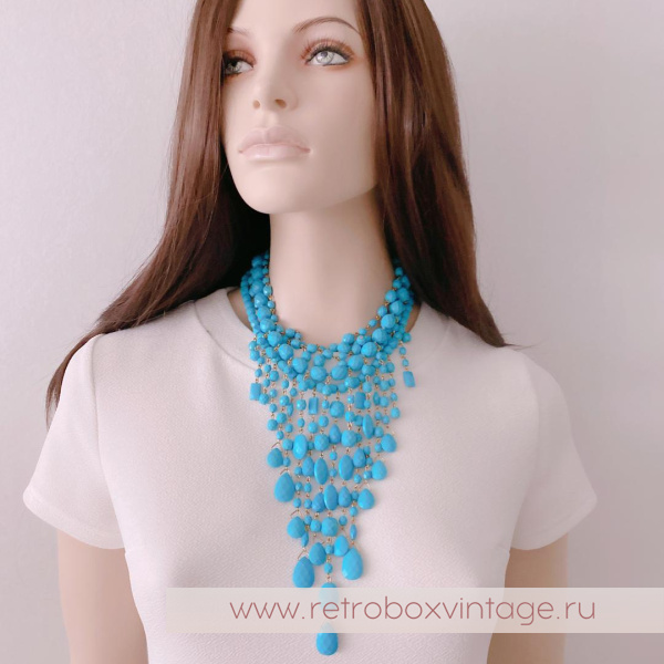 JOAN RIVERS Ожерелье «Бирюзовый водопад»