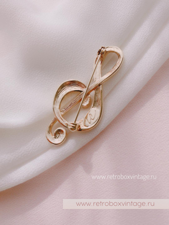 LIZ CLAIBORNE Брошь «Скрипичный ключ»