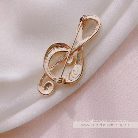 LIZ CLAIBORNE Брошь «Скрипичный ключ»