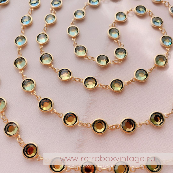 NO NAME Нить безелей «Золото ночи» 120 см