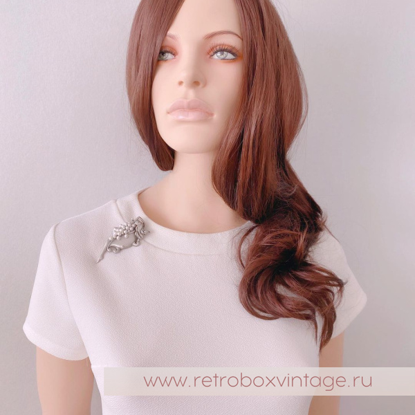 JJ / JONET JEWELRY Брошь «И пусть весь мир подождет: девушка в ванной» серебро и жемчуг