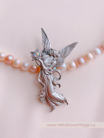 JJ / JONET JEWELRY Брошь «Ангел утренней звезды: серебро»