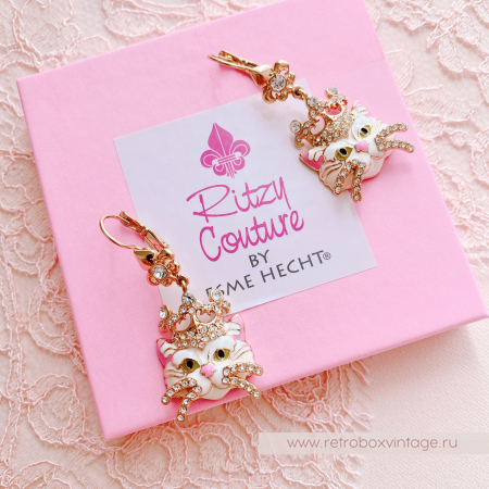 RITZY COUTURE Серьги «Белая королева кошек: золото» RITZY COUTURE Серьги «Белая королева кошек: золото»