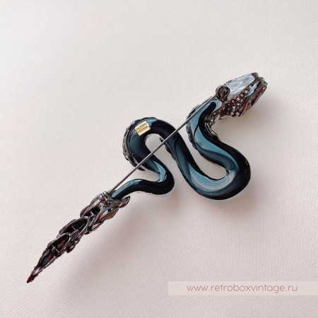 ALEXIS BITTAR Брошь «Имперская черная змея»