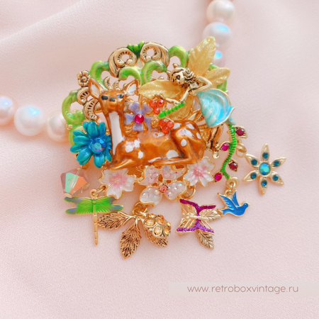 KIRKS FOLLY Брошь-кулон «Лесная фея и олененок» KIRKS FOLLY Брошь-кулон «Лесная фея и олененок»