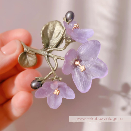 MICHAEL MICHAUD Брошь «Нежные фиалки» коллекция African violet