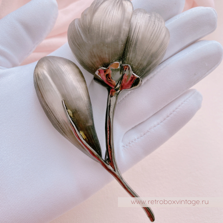 ALEXIS BITTAR Брошь "Пепельный тюльпан" Эксклюзив