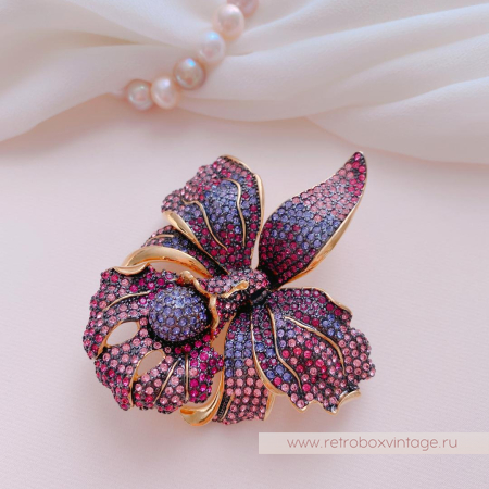 JOAN RIVERS Брошь «Пурпурная орхидея»