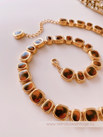 ANNE KLEIN Ожерелье "Тайны странствий» черепаховое