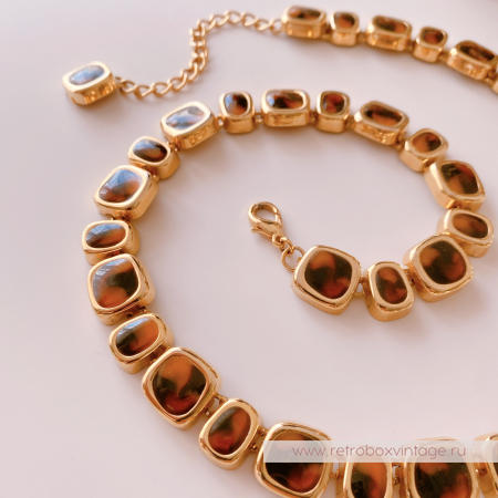 ANNE KLEIN Ожерелье "Тайны странствий» черепаховое