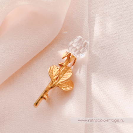 SWAROVSKI Брошь "Хрустальная роза малая" Коллекция Crystal Memories