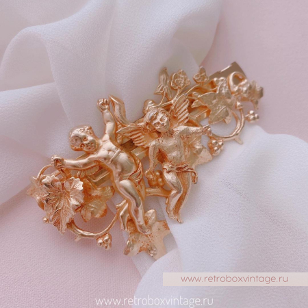 KIRKS FOLLY Заколка-автомат для волос «Два купидона»