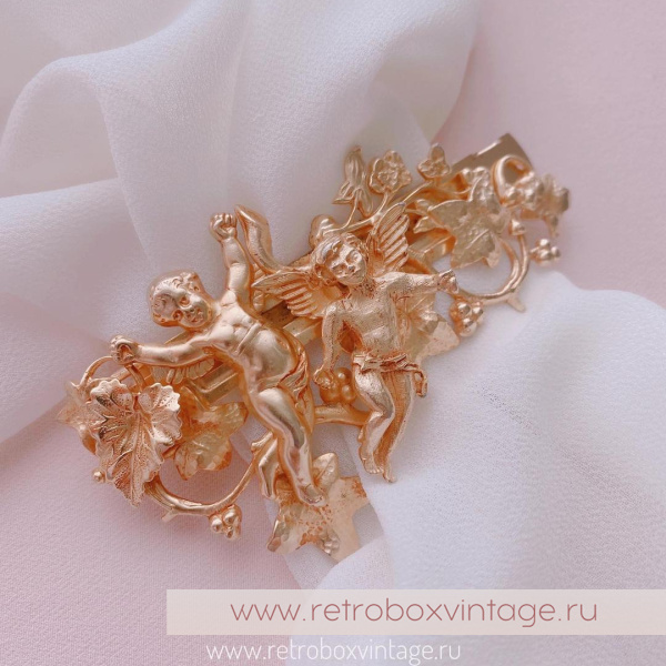 KIRKS FOLLY Заколка-автомат для волос «Два купидона»