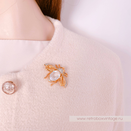 SWAROVSKI Брошь "Пчелка утренней росы"