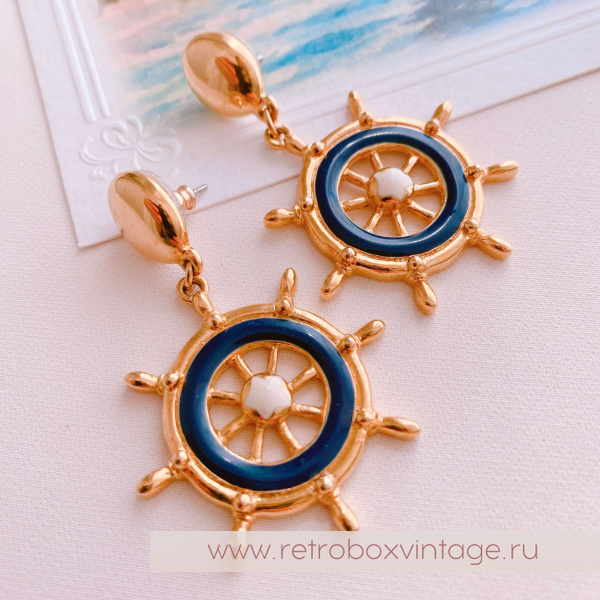 AVON Серьги "Морское путешествие: штурвалы"