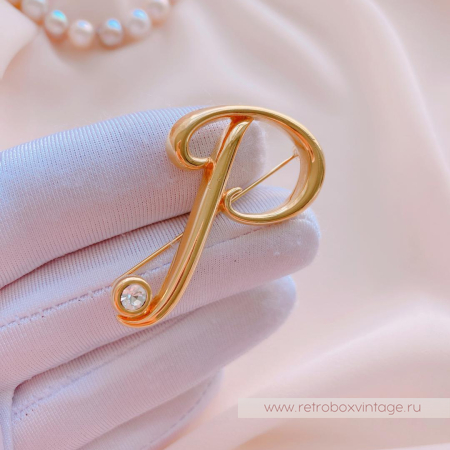 MONET Брошь «Буква Р»