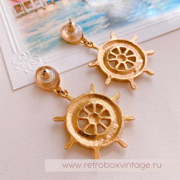 AVON Серьги "Морское путешествие: штурвалы"