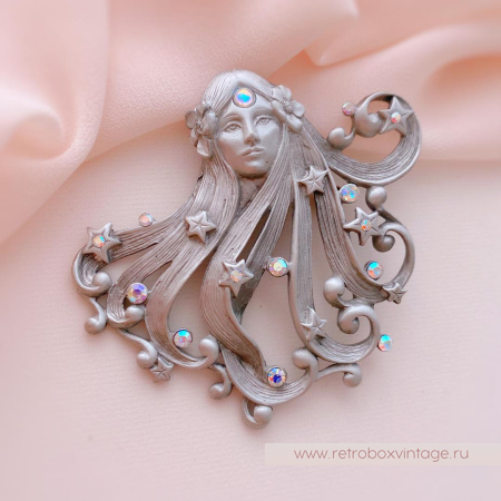 JJ / JONETTE JEWELRY Брошь «Принцесса звезд: серебро»