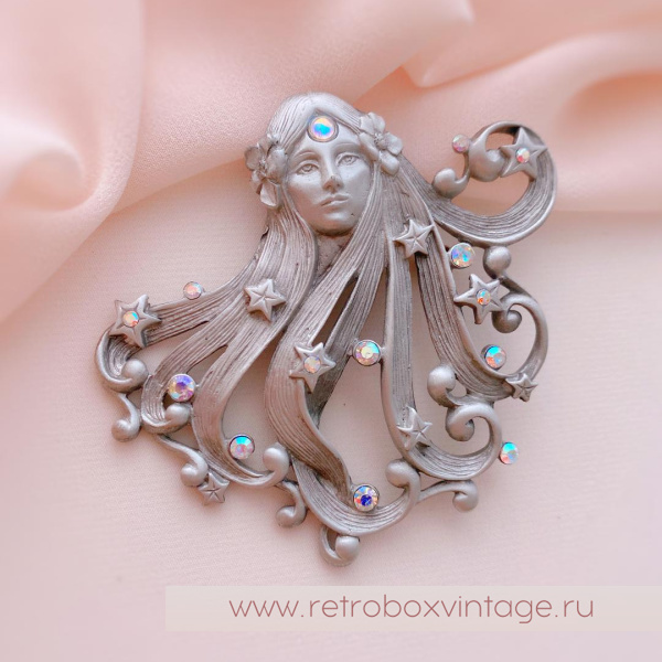 JJ / JONETTE JEWELRY Брошь «Принцесса звезд: серебро»