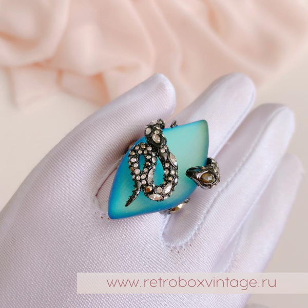 ALEXIS BITTAR Кольцо «Магическая имперская змея» (размер 17)