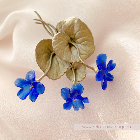 MICHAEL MICHAUD Брошь "Дикие фиалки"