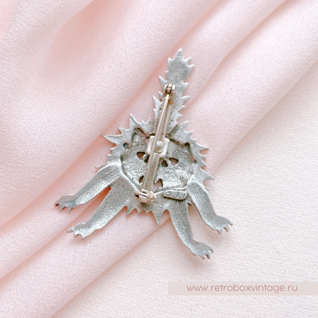 JJ / JONET JEWELRY Брошь «Шипящая кошка»