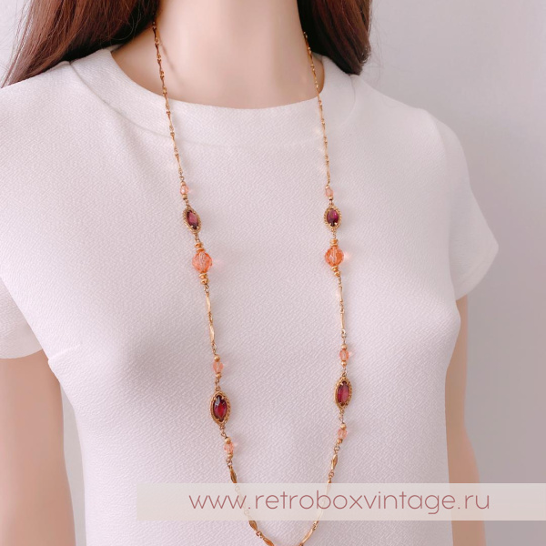 1928 JEWELRY Цепочка с безелями «Желание»