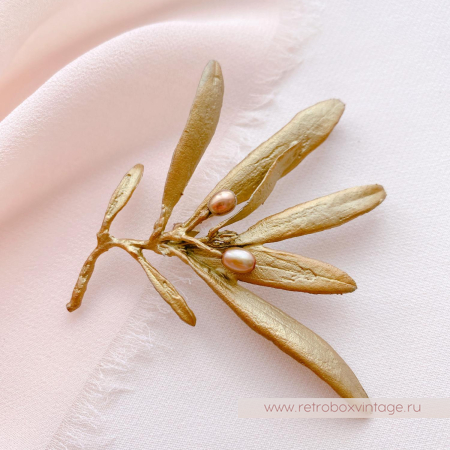 MICHAEL MICHAUD Брошь "Веточка молодой оливы"