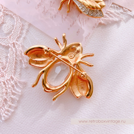 SWAROVSKI Брошь "Пчелка утренней росы"