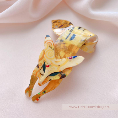 LEA STEIN Брошь «Лиса в стиле Климта: Адель»