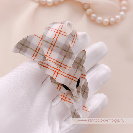 LEA STEIN Брошь «Лиса в клеточку: шотландка»