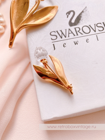 SWAROVSKI Брошь "Хрустальный тюльпан малый" Коллекция Crystal Memories