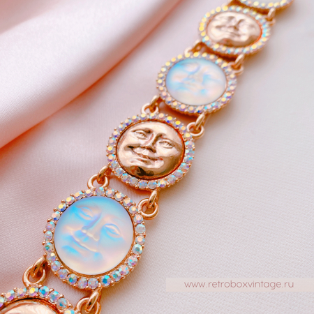 KIRKS FOLLY Браслет "Шесть лун: чередующиеся светлые и золотые"