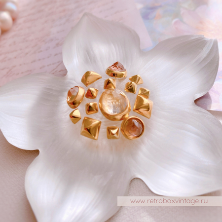 ALEXIS BITTAR Брошь "Цветок белого жасмина"